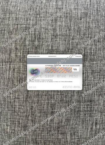 Cyprus Alpha bank master debit card photolook back